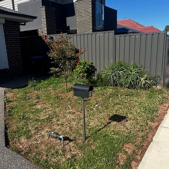 Before: patchy corner along the fence, Everlast Maintenance Co Adelaide